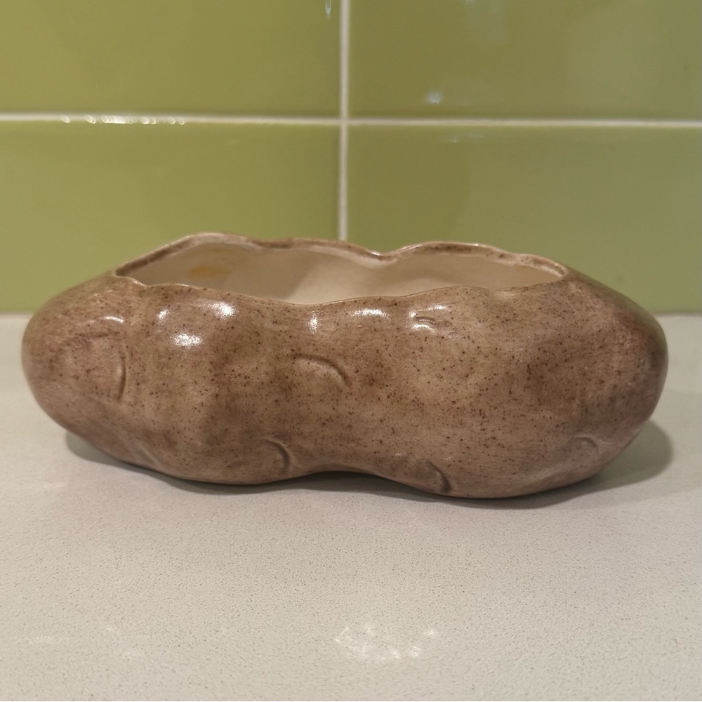 Vintage Ceramic Potato-Shaped Serving Bowl
